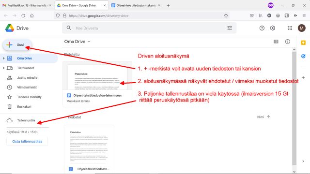 Googledrive ohjeet