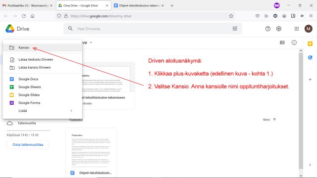 Googledrive ohjeet