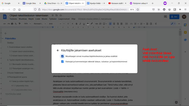 Googledrive ohjeet